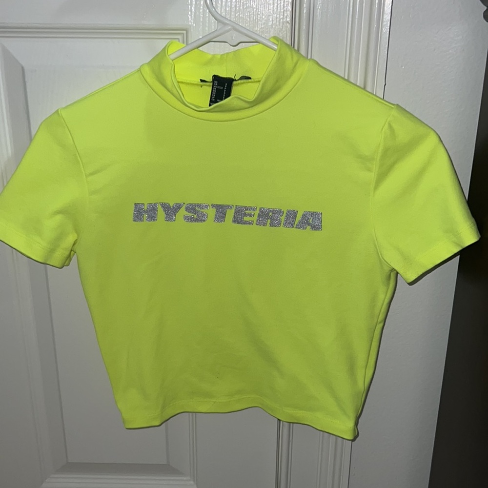 Neon Yellow Hysteria Crop Top From Forever 21